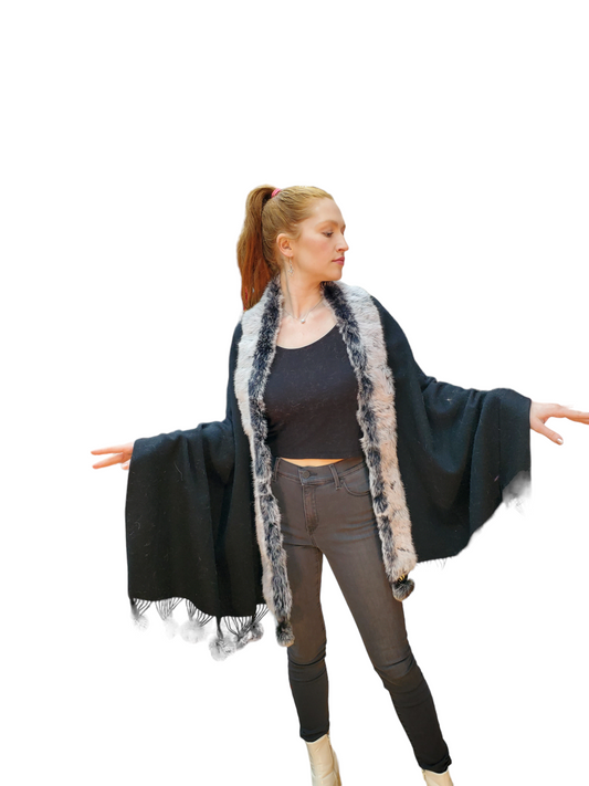Shawl Style 4021 Black Chinchilla
