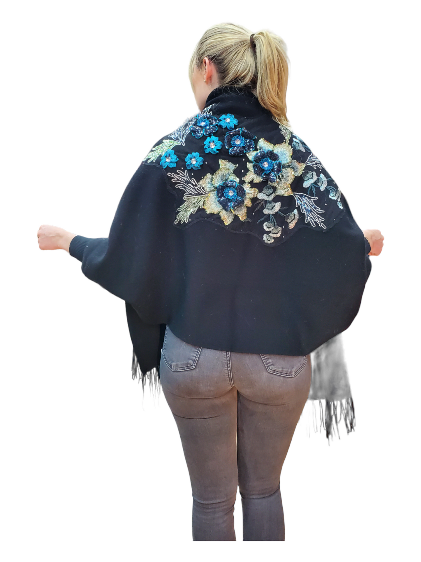 Shawl Style 508 Navy Blue