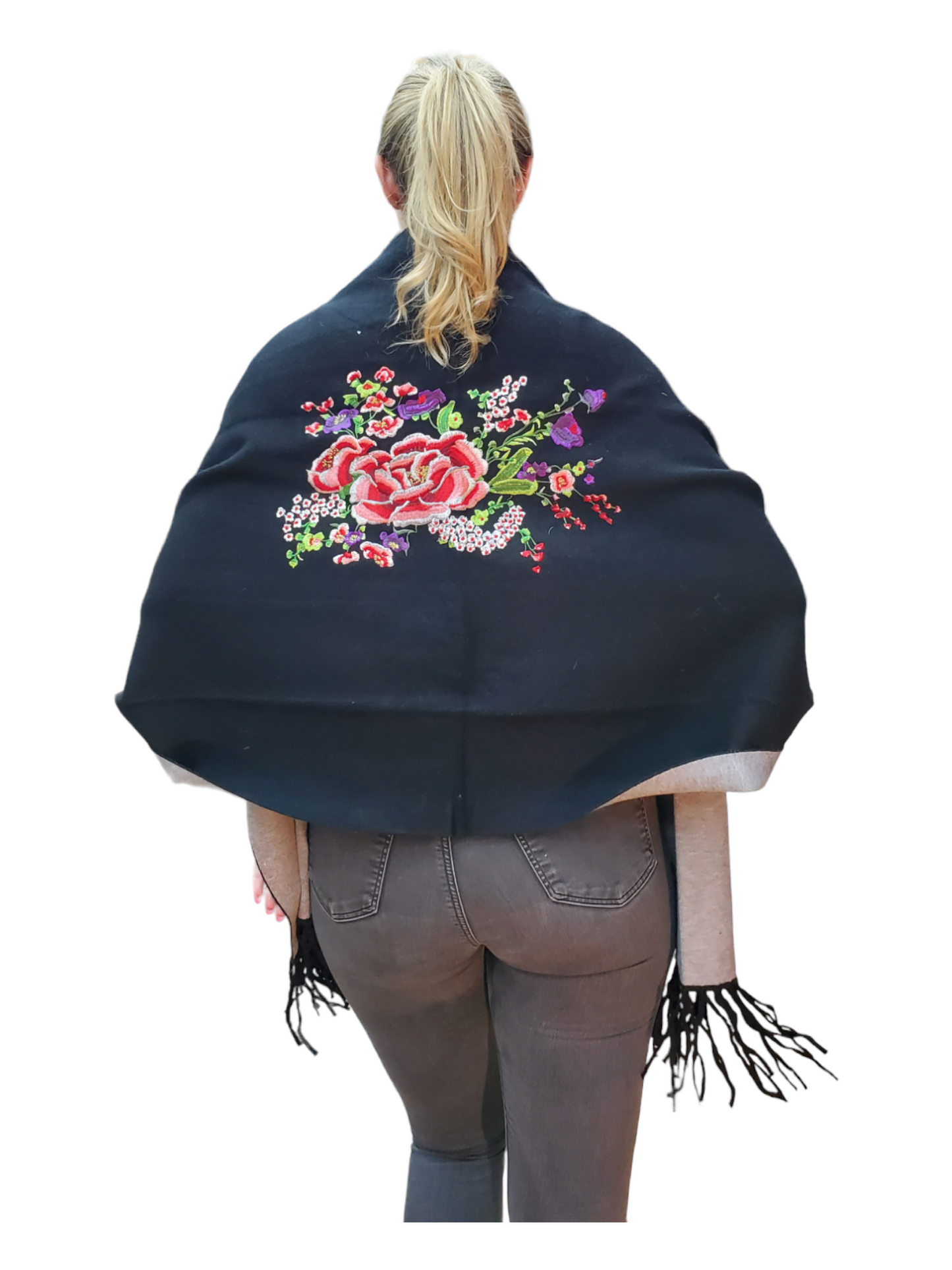 Shawl Style 803 Black Gray