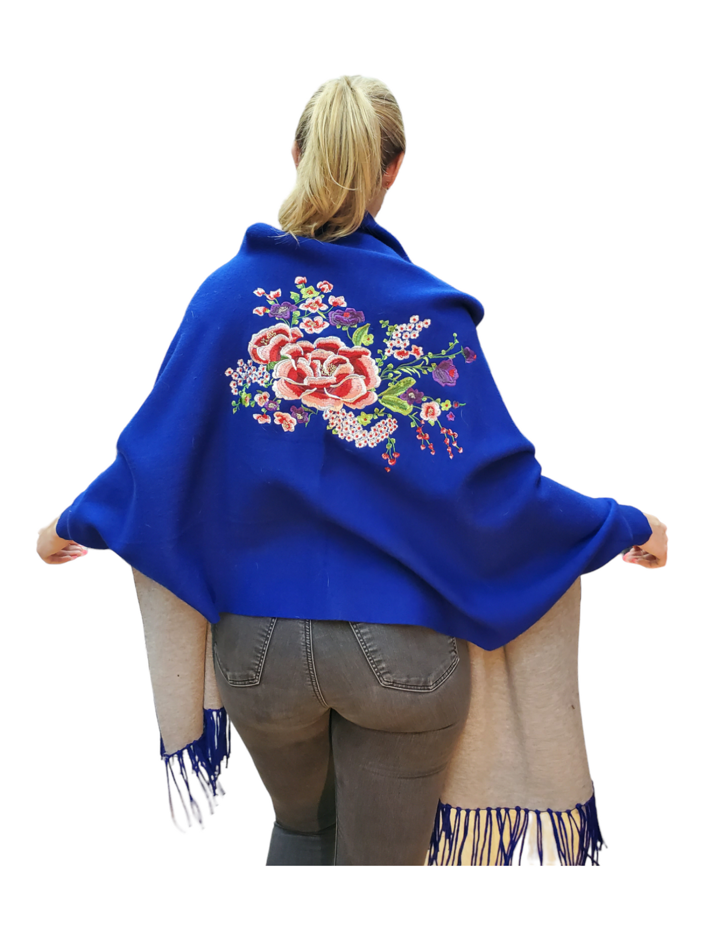Shawl Style 803 Gray Blue