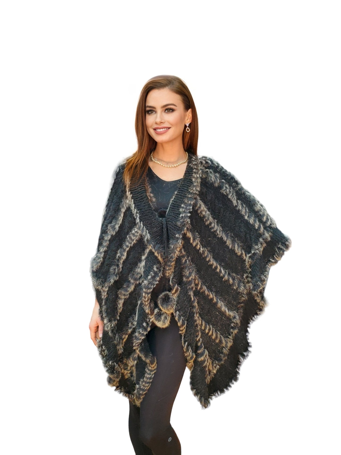 Shawl Style 806640 Black Chinchilla