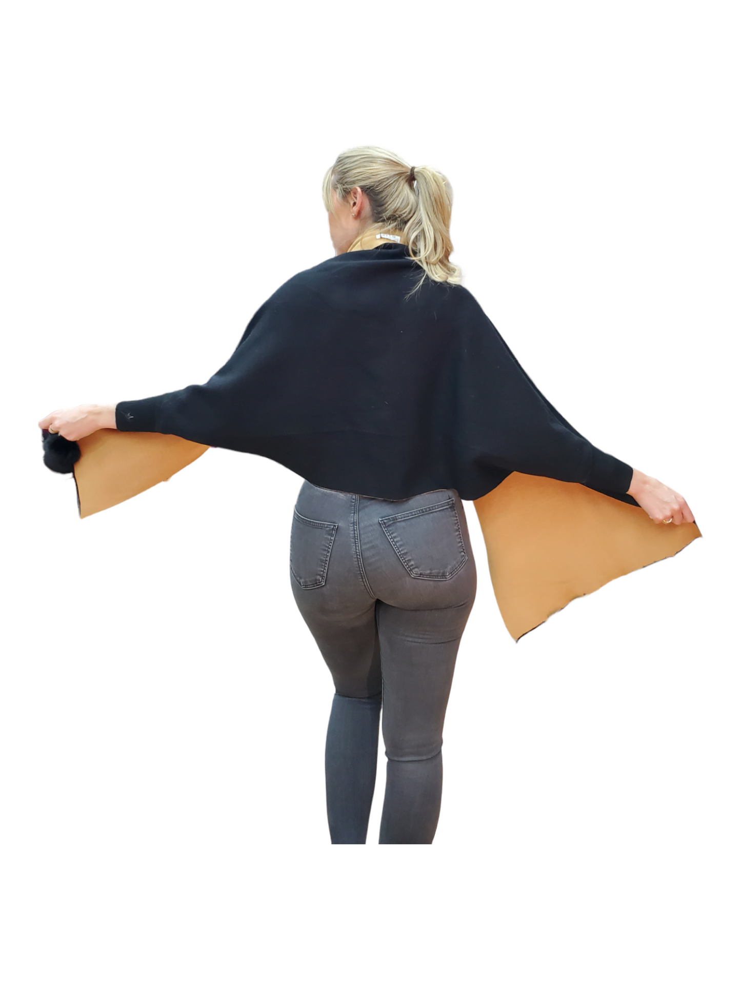 Shawl Style 918A Black Camel