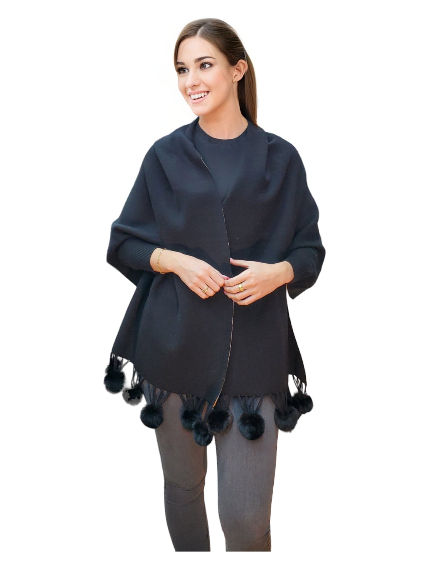 Shawl Style 918 Black Camel