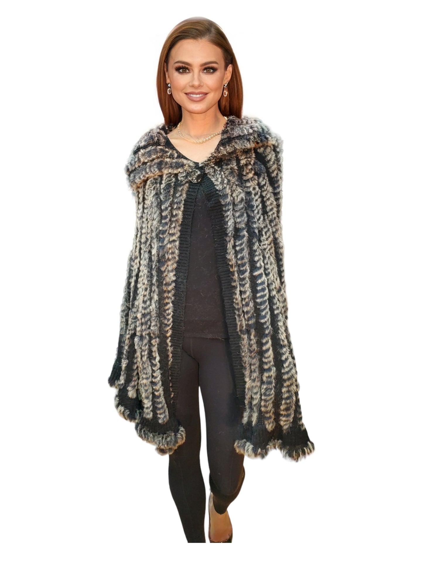 Shawl Style A0130 Black Chinchilla