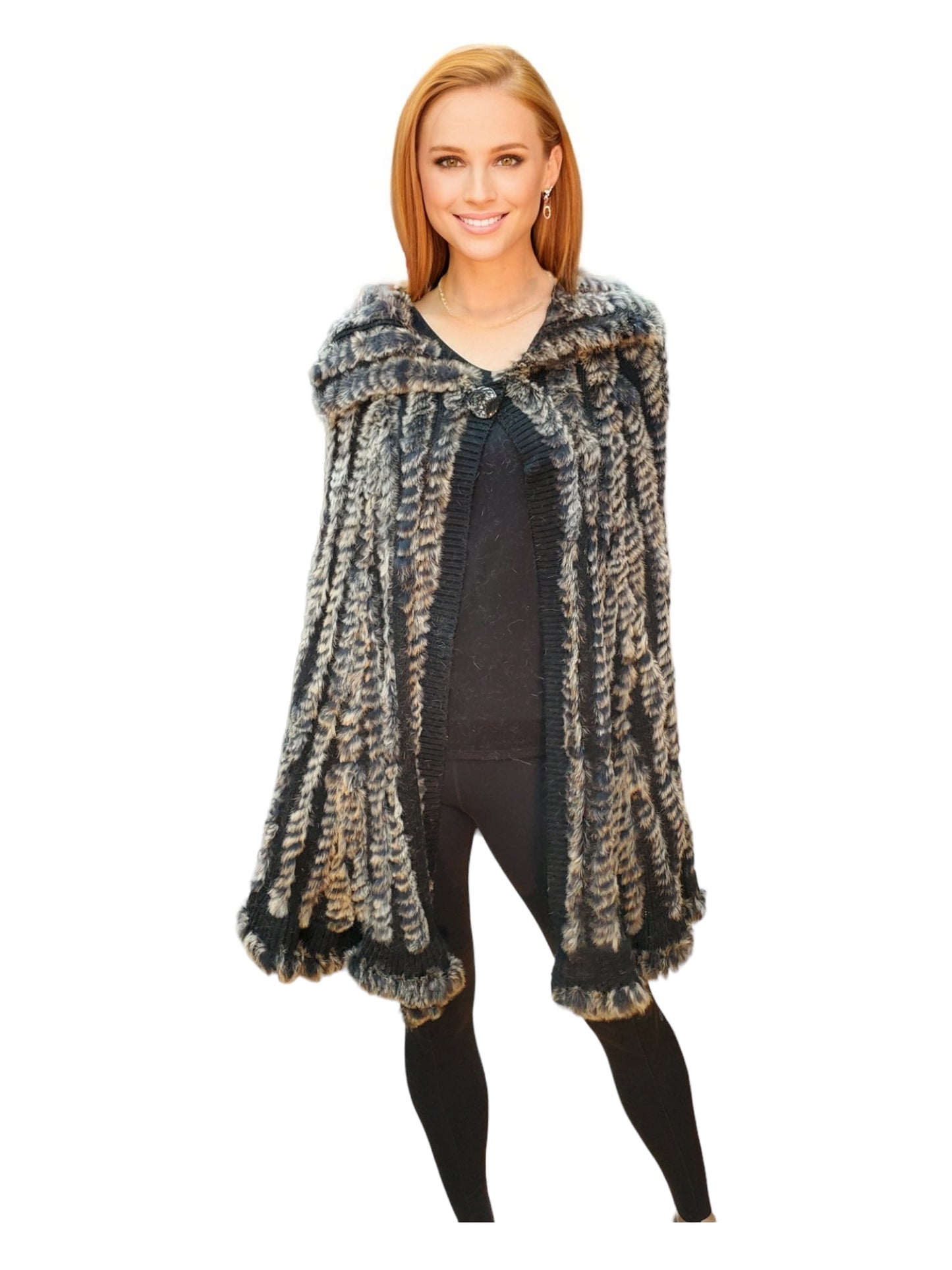 Shawl Style A0130 Black Chinchilla