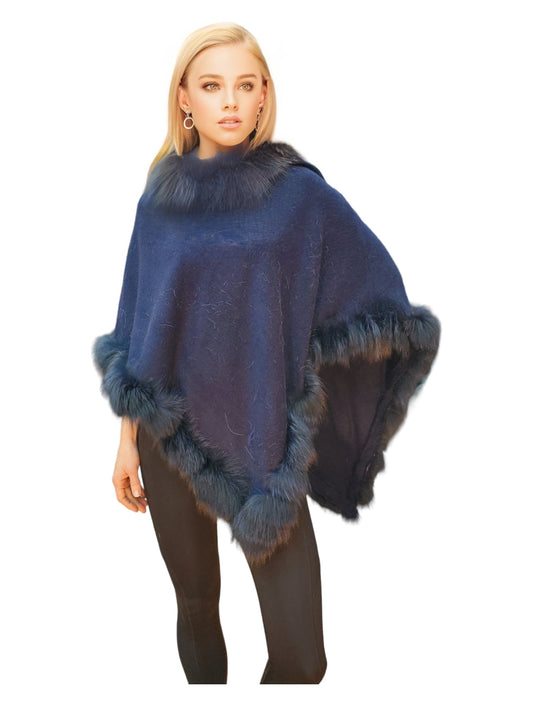 Poncho Style A201 Navy Blue