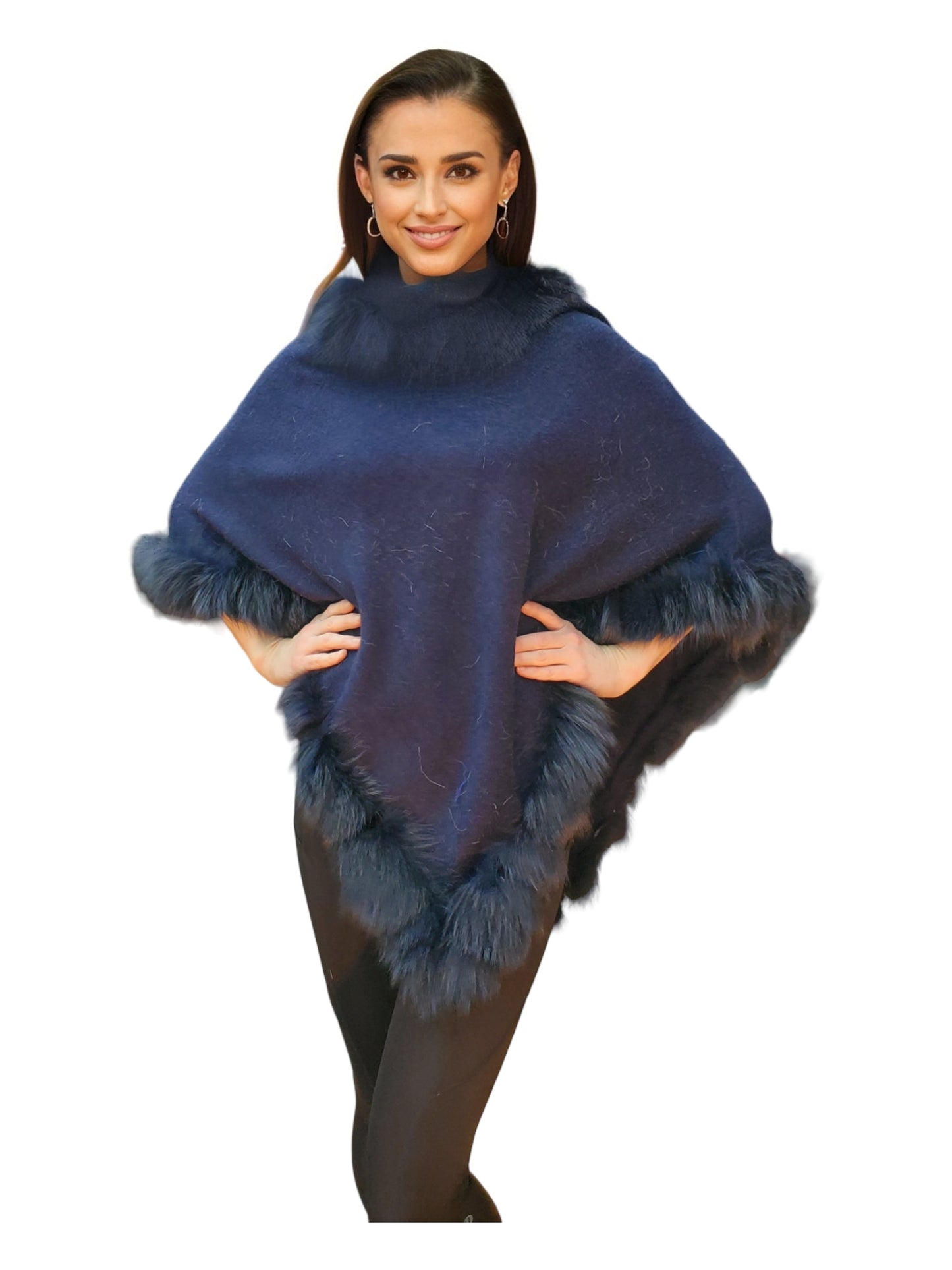 Poncho Style A201 Navy Blue