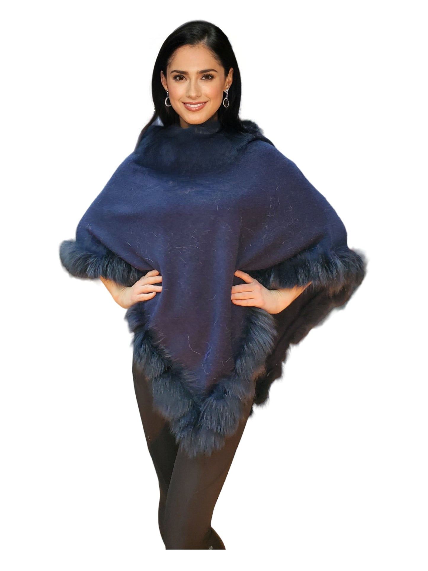 Poncho Style A201 Navy Blue