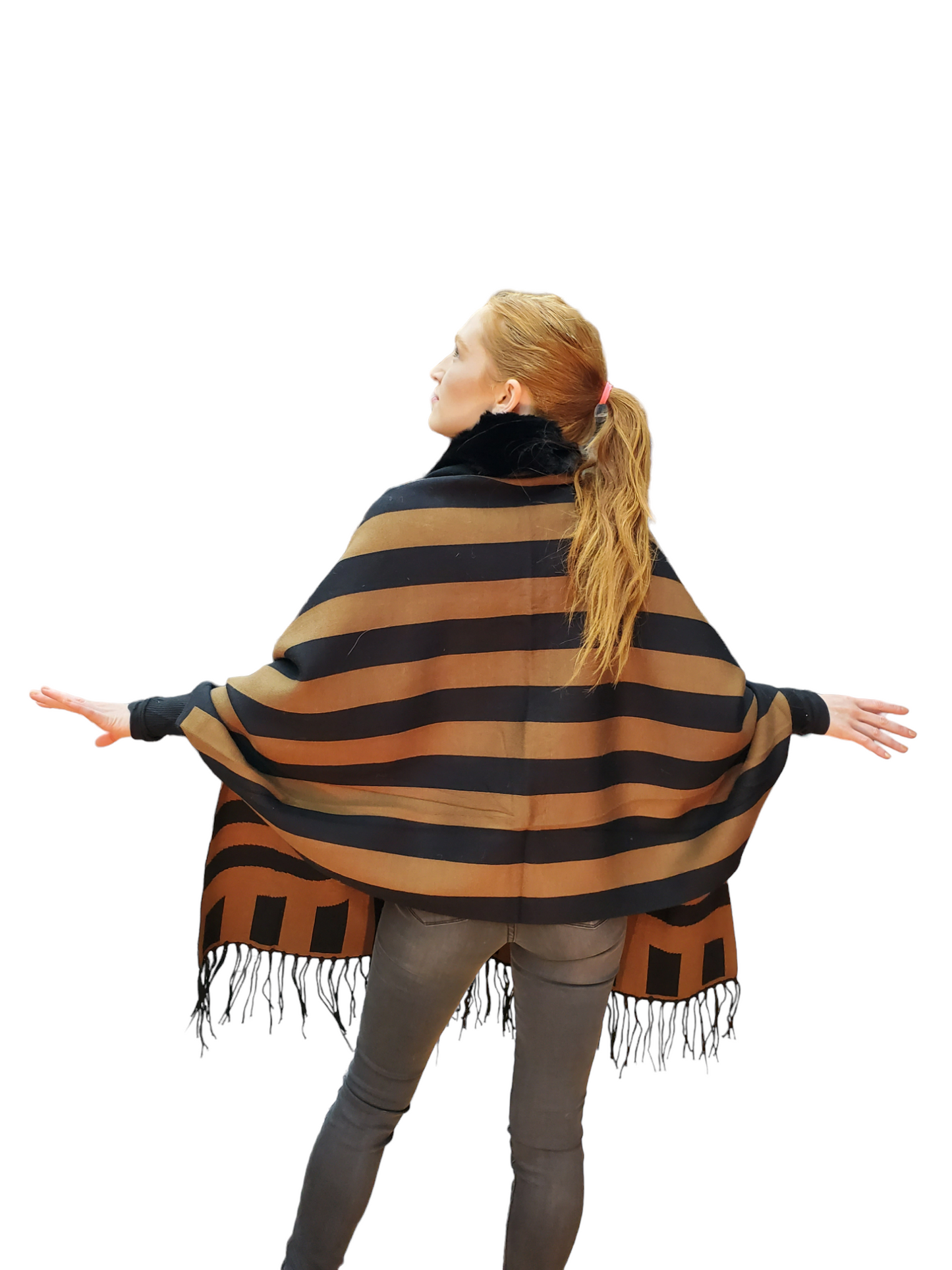 Shawl Style B102F Black Brown