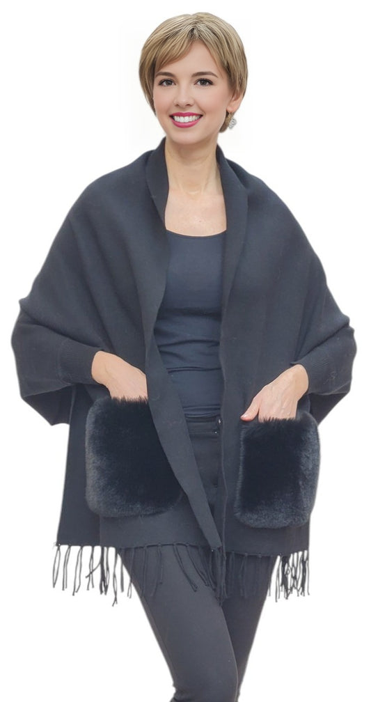 Shawl Style B103 Black Black
