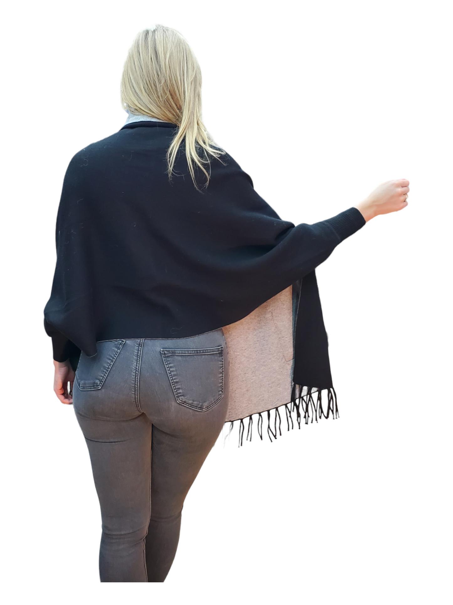 Shawl Style B103 Black Gray