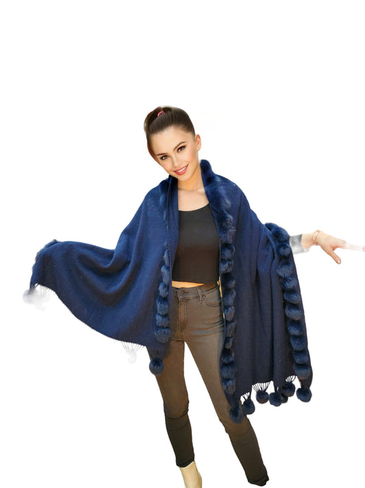 Shawl Style BN0402 Navy Blue