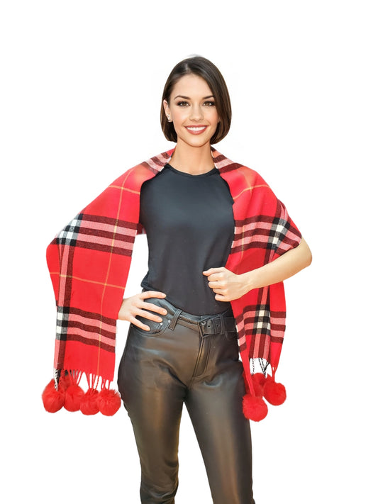 Shawl Style C-19 Red