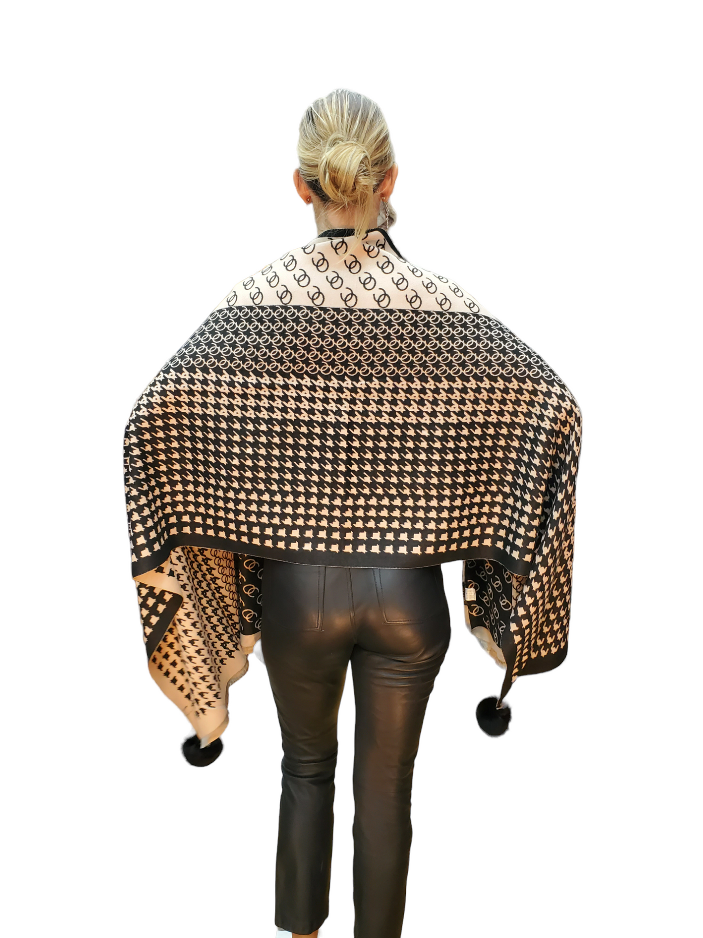 Shawl Style CL2021066 Black Camel
