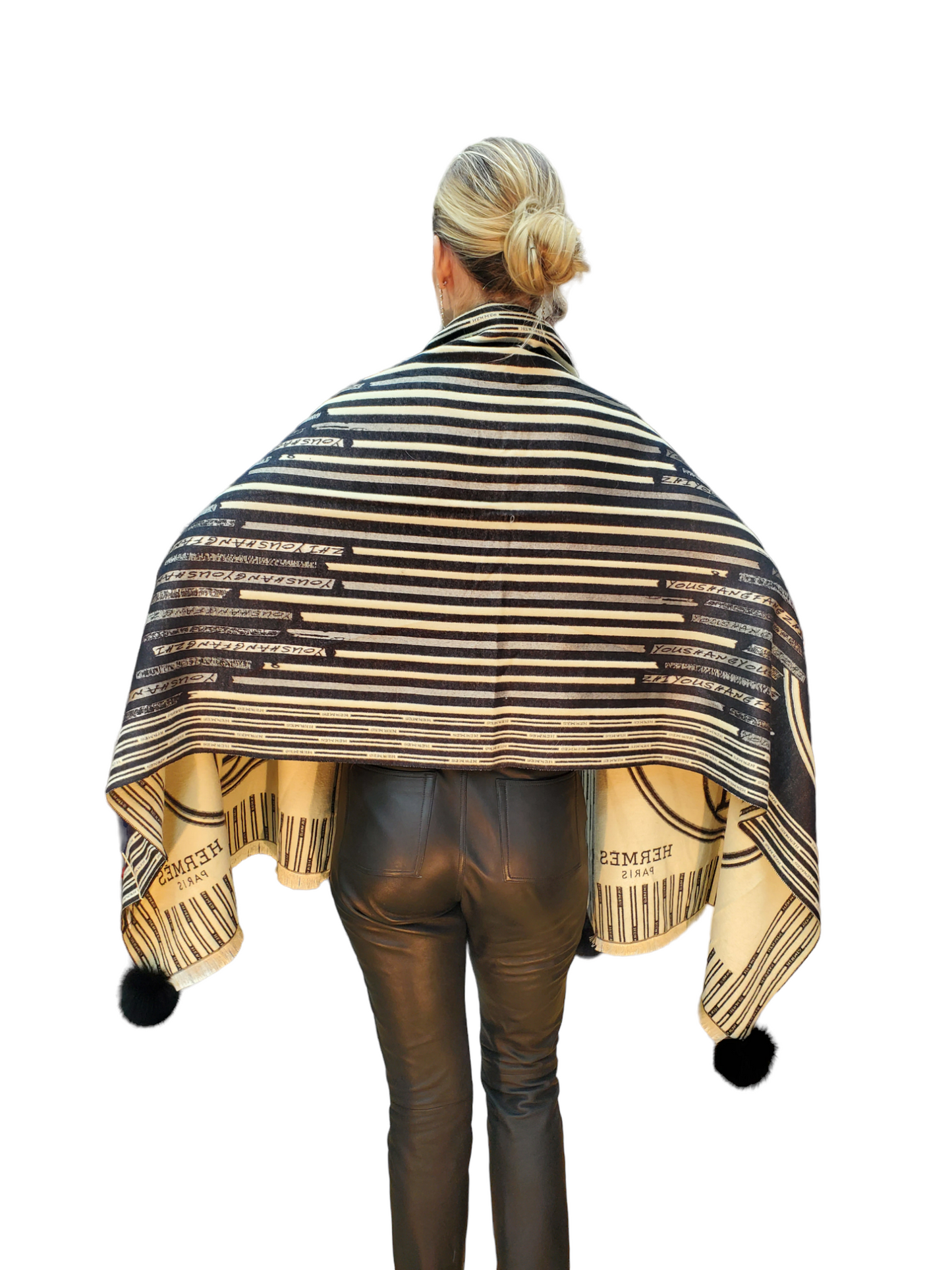 Shawl Style CL2021073 Black Camel