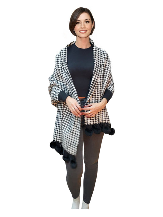 Shawl Style CL2021088 Black White