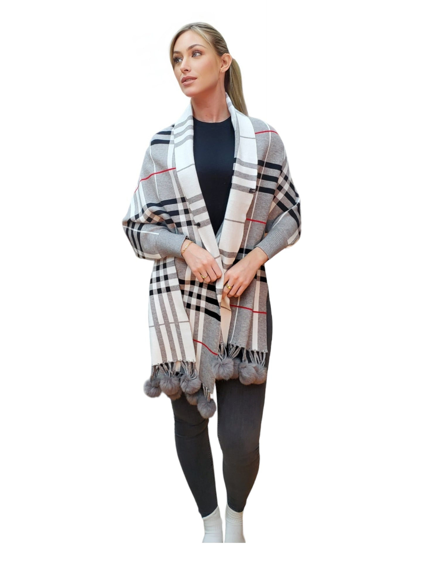 Shawl Style CL2021090 Gray