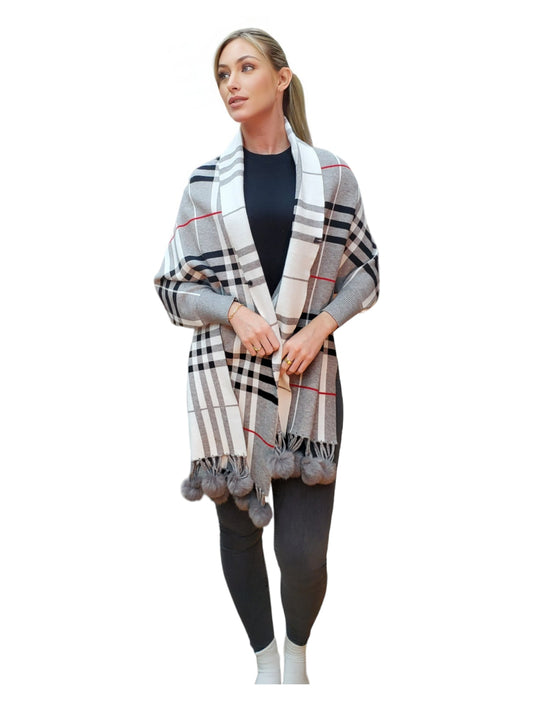 Shawl Style CL2021090 Gray