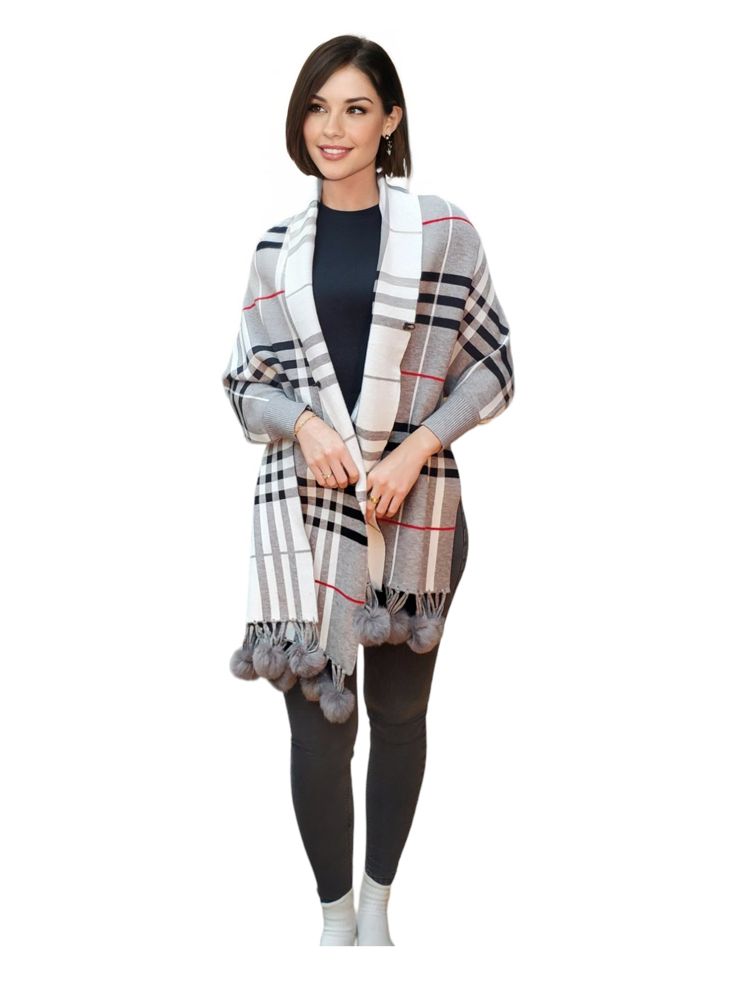 Shawl Style CL2021090 Gray