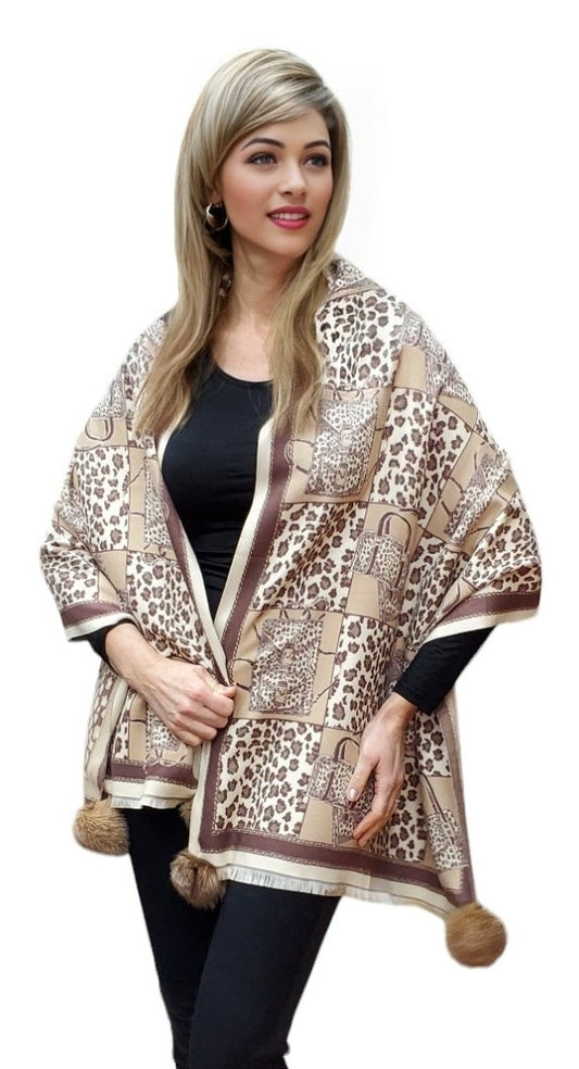 Shawl Style CLW008E Brown