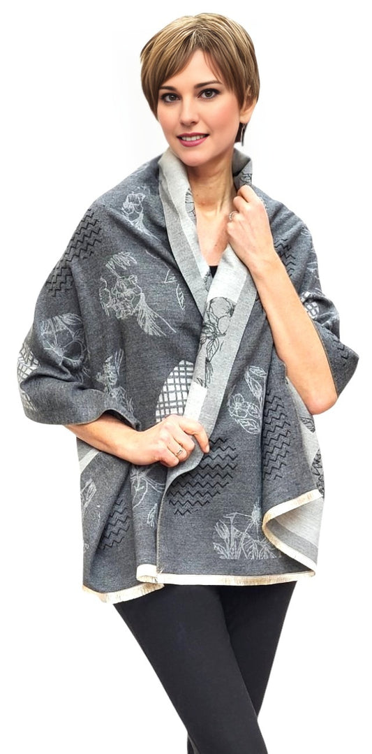 Shawl Style CLW312 Gray
