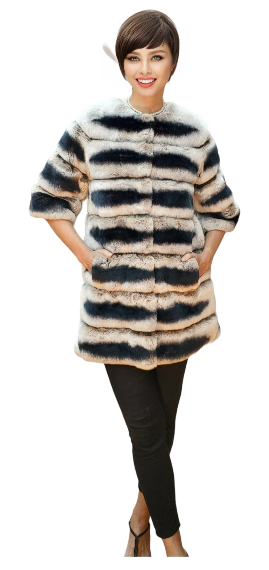 Jacket Style Coat 3 Chinchilla