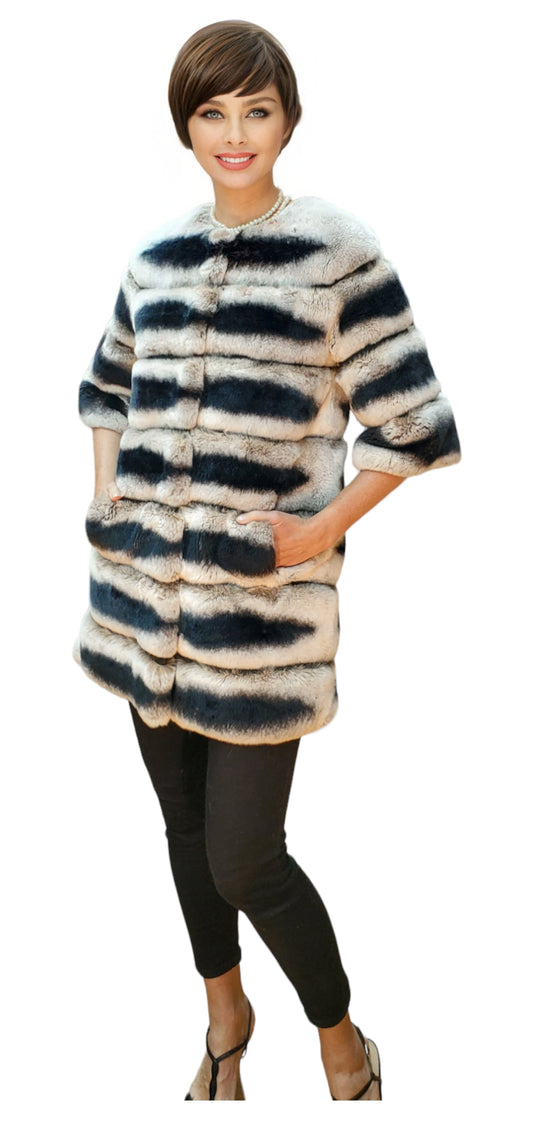 Jacket Style Coat 3 Chinchilla