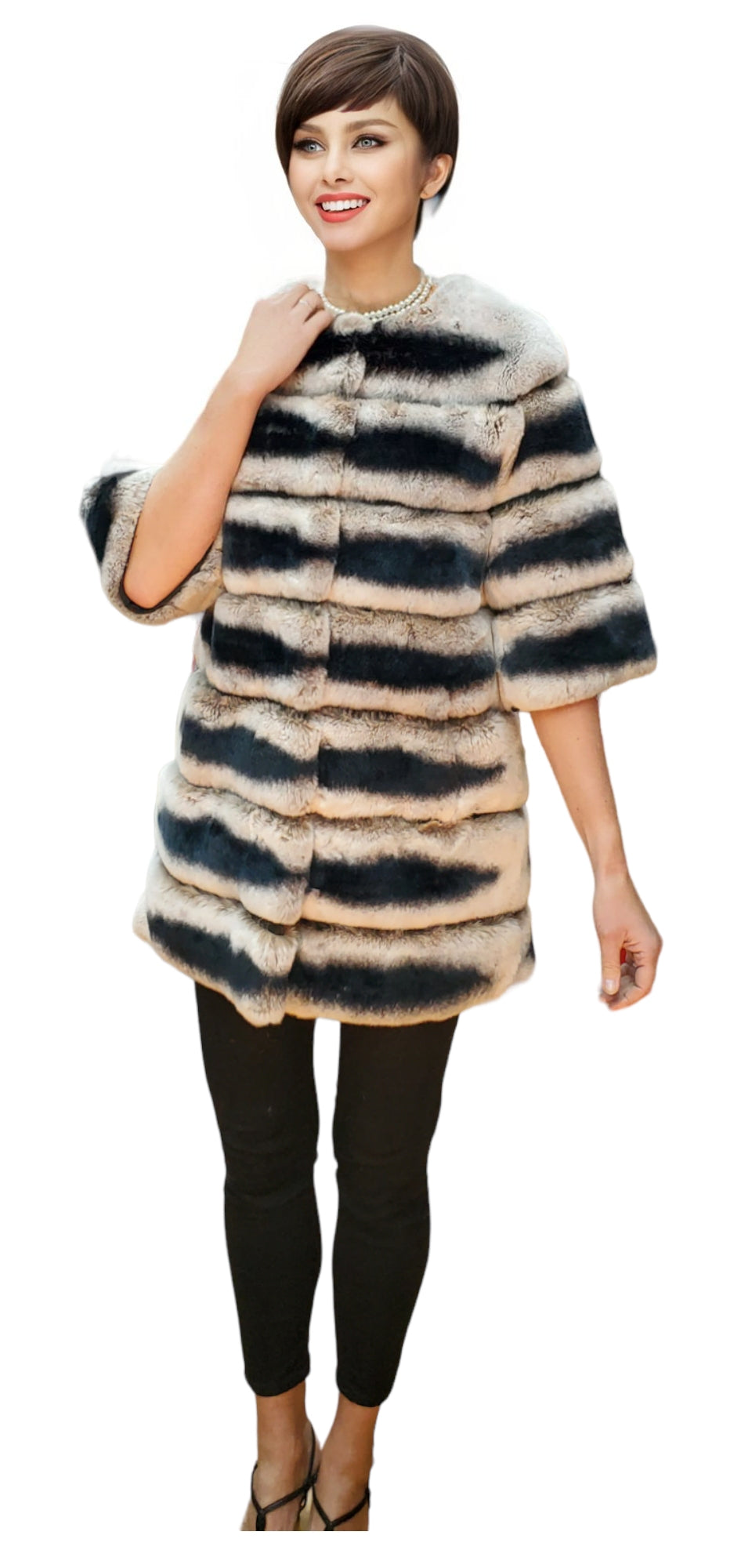Jacket Style Coat 3 Chinchilla
