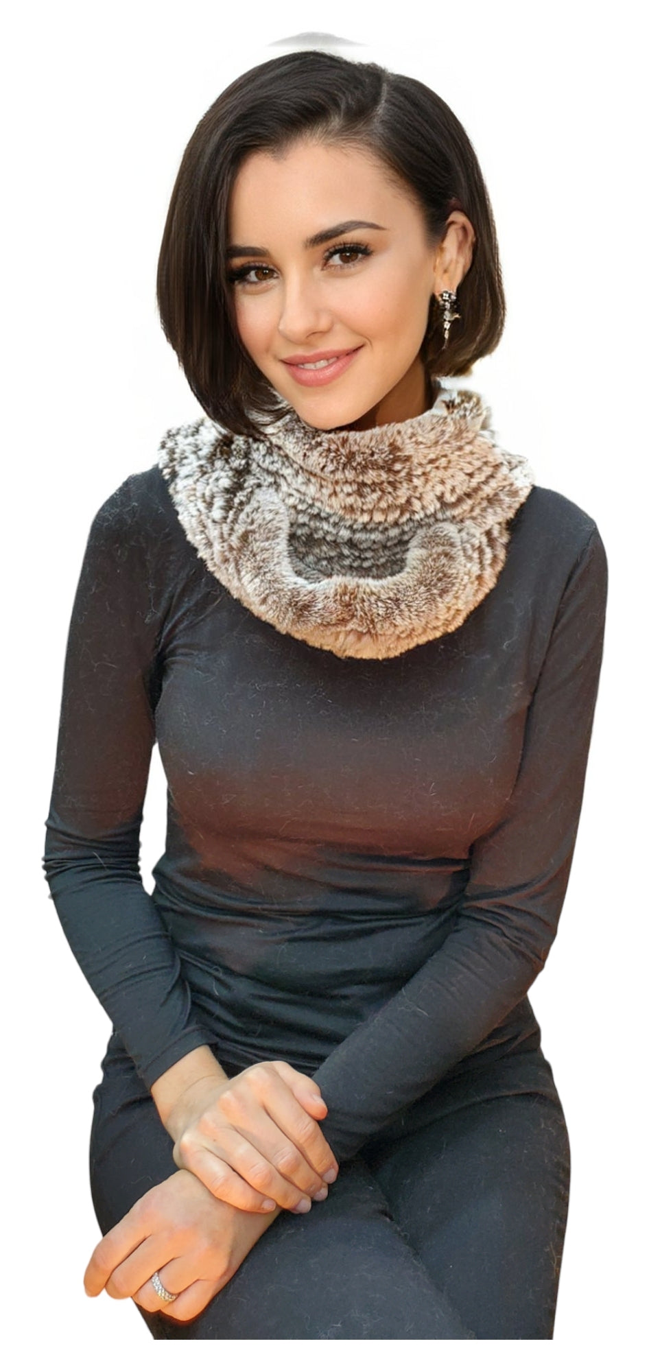 Scarf Style HL30431 Brown Snowtop