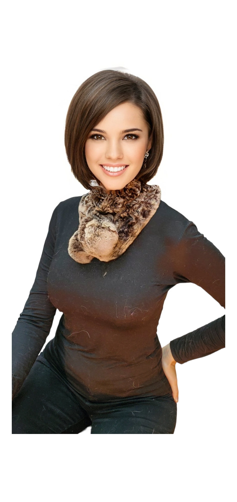 Scarf Style HL30467 Brown Snowtop