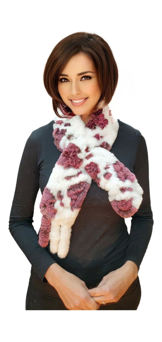 Scarf Style KRS17 Mauve White