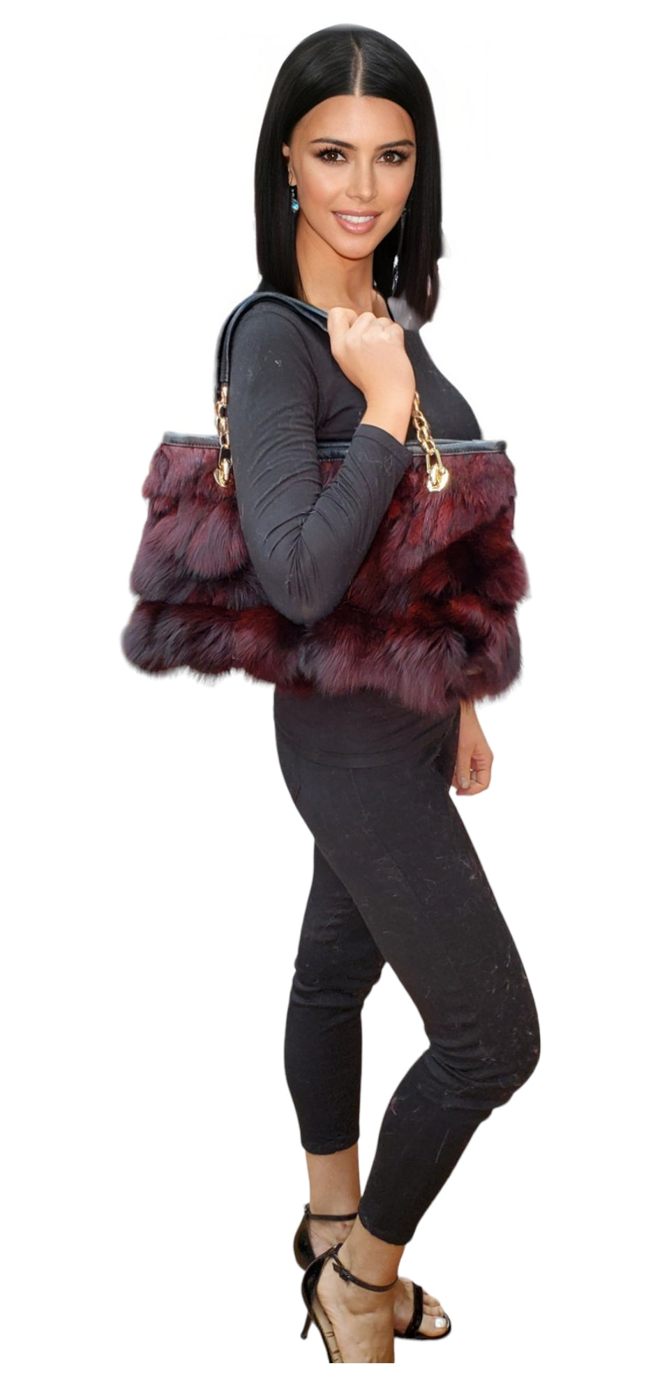 Fox Bag NY1531 Burgundy