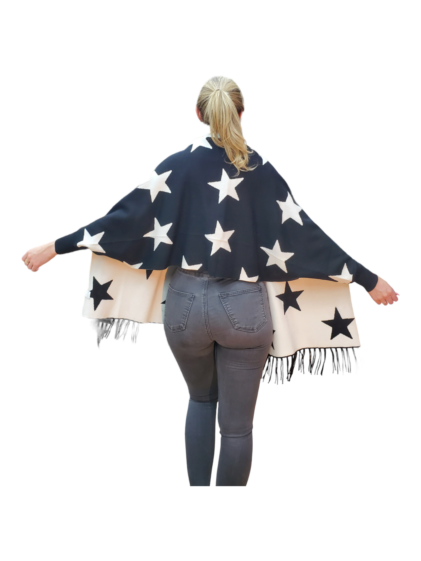 Shawl Style PJ-022 Black White