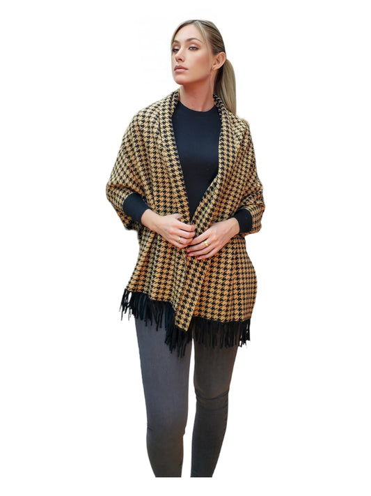 Shawl Style PJ-029 Black Camel