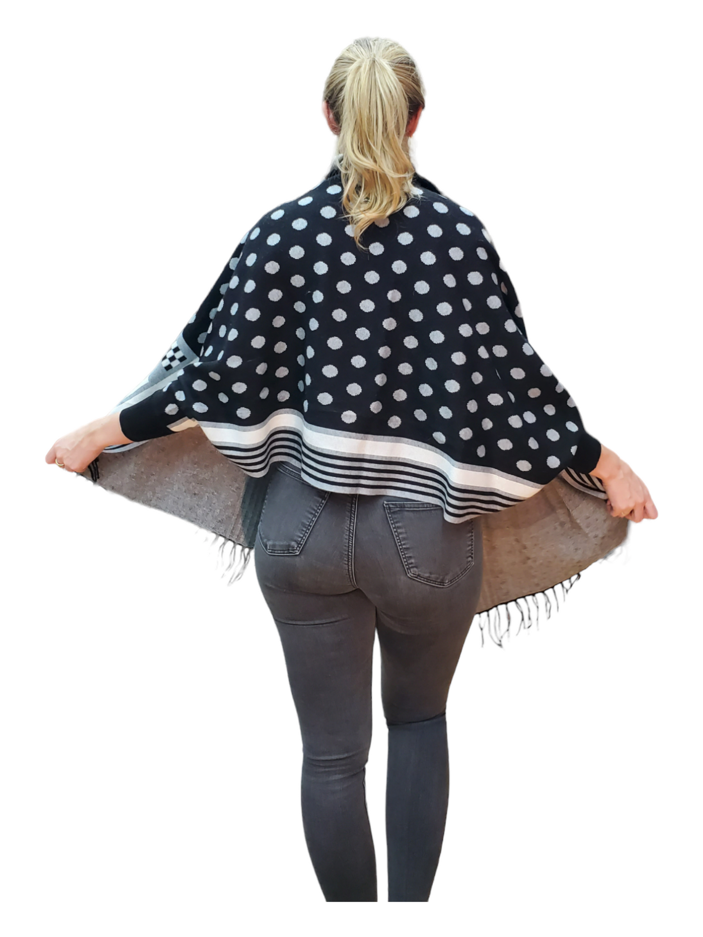Shawl Style PJ-036 Black Gray