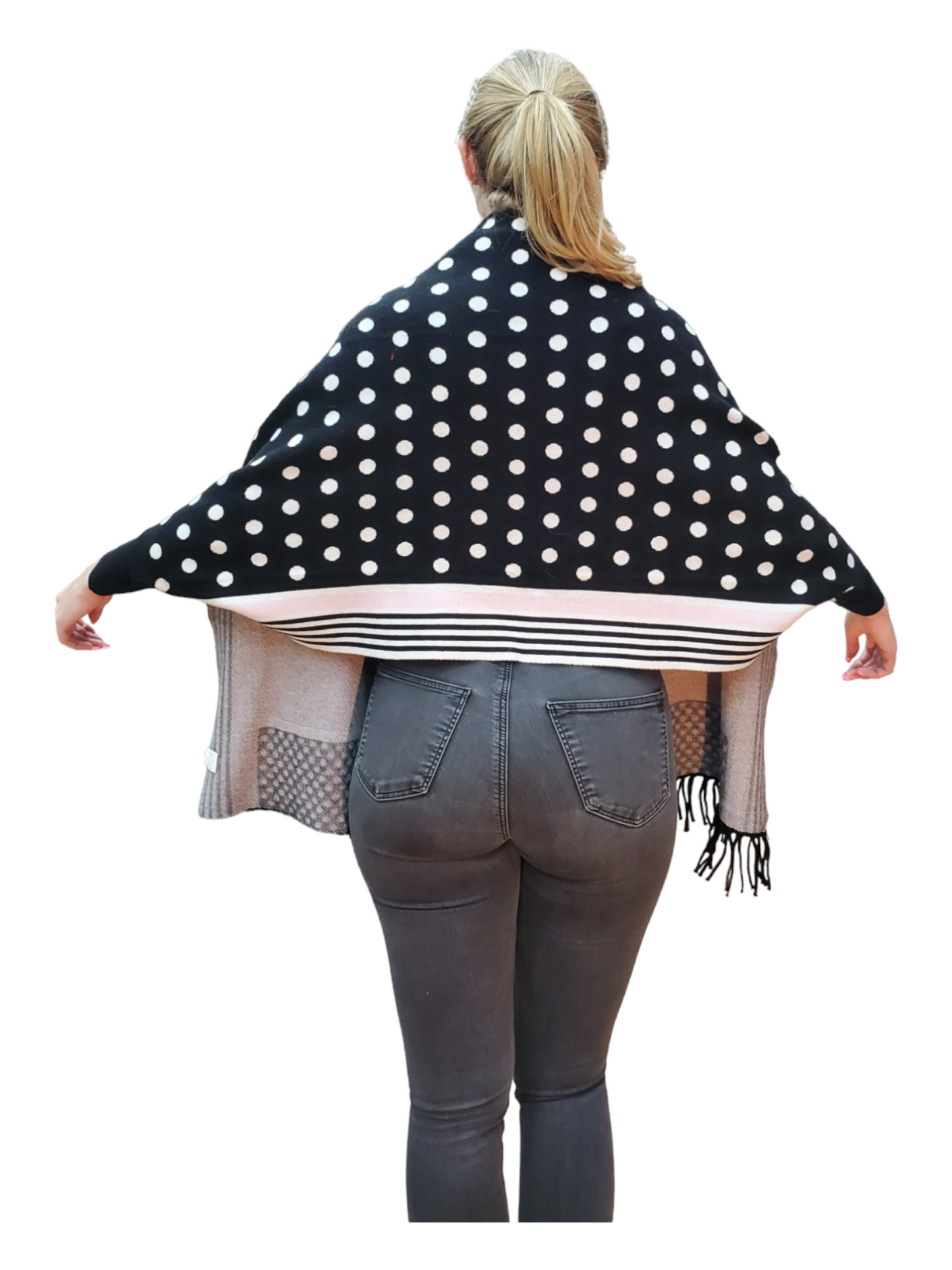 Shawl Style PJ-036 Black Pink