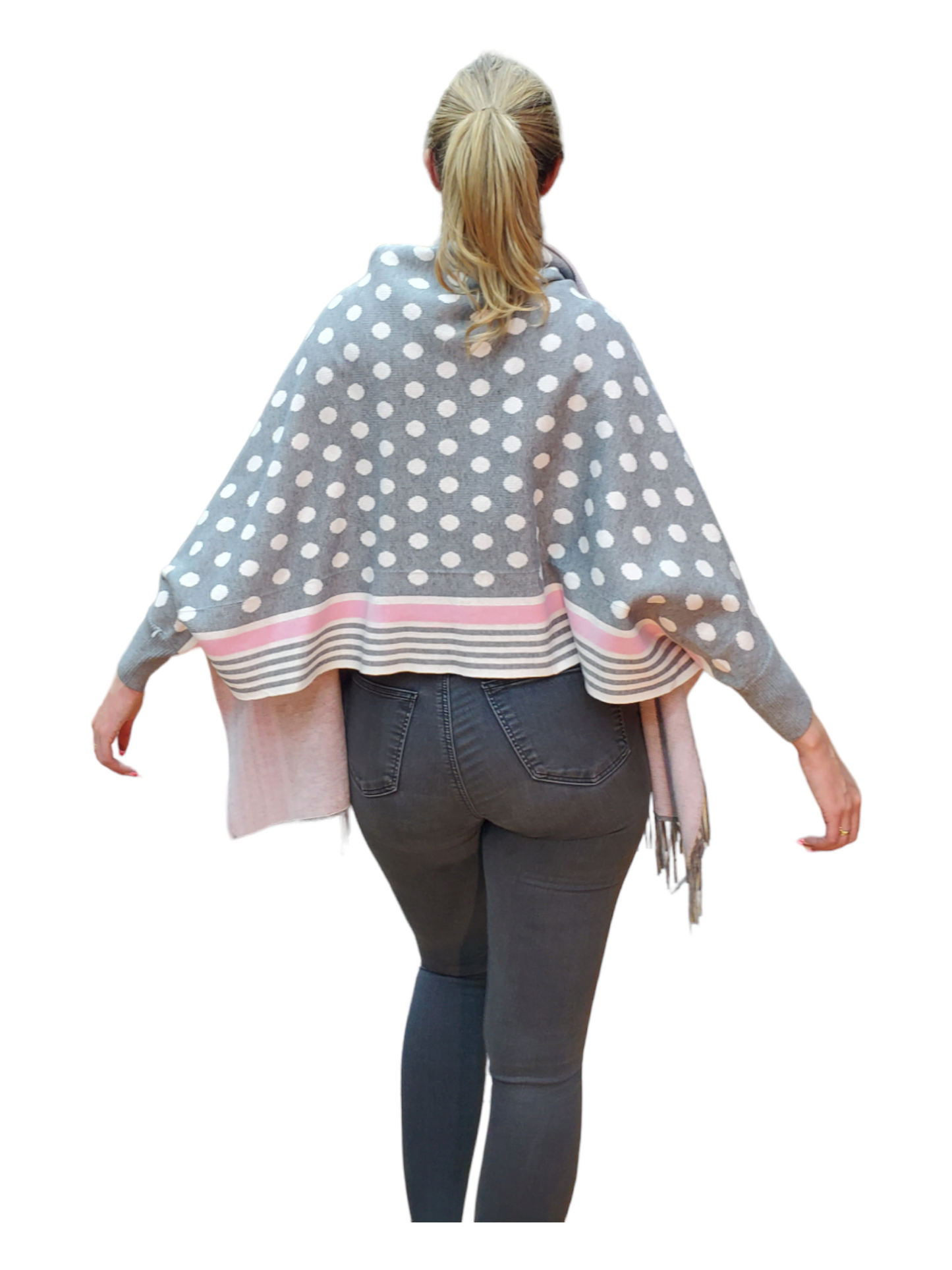 Shawl Style PJ-036 Gray White