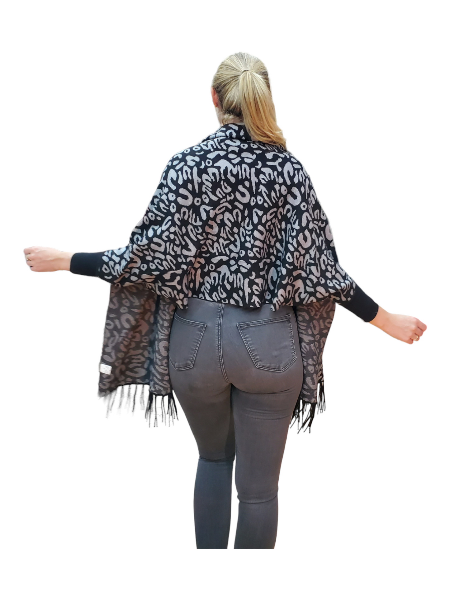 Shawl Style PJ-037 Black Gray