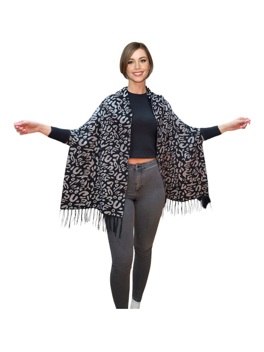 Shawl Style PJ-037 Black Gray