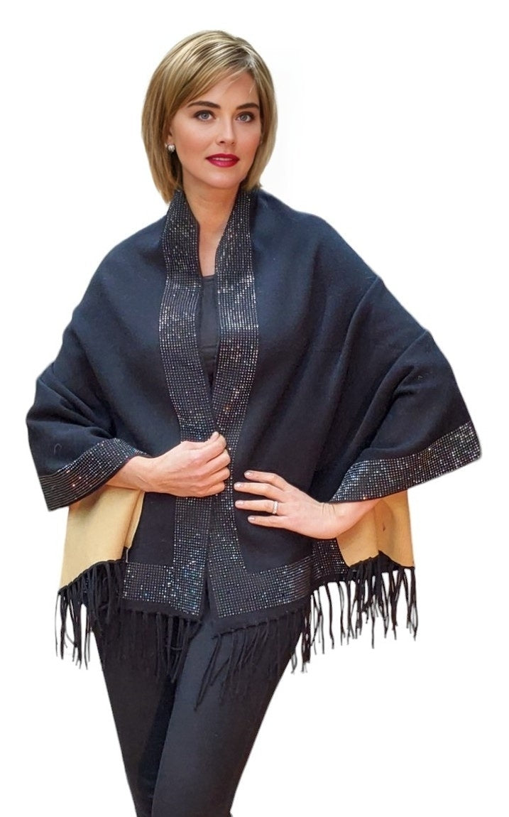 Shawl Style RS-06-NS Black Camel