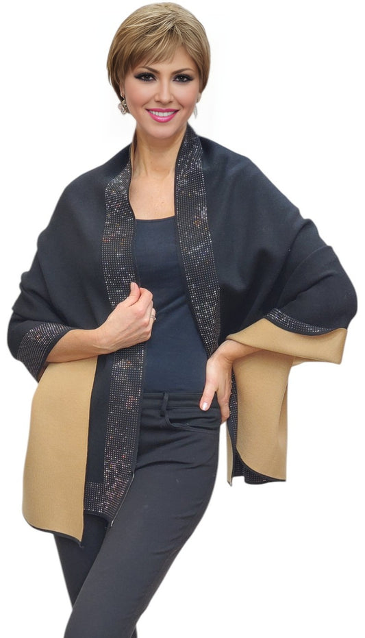 Shawl Style RS-06-NS Black Camel