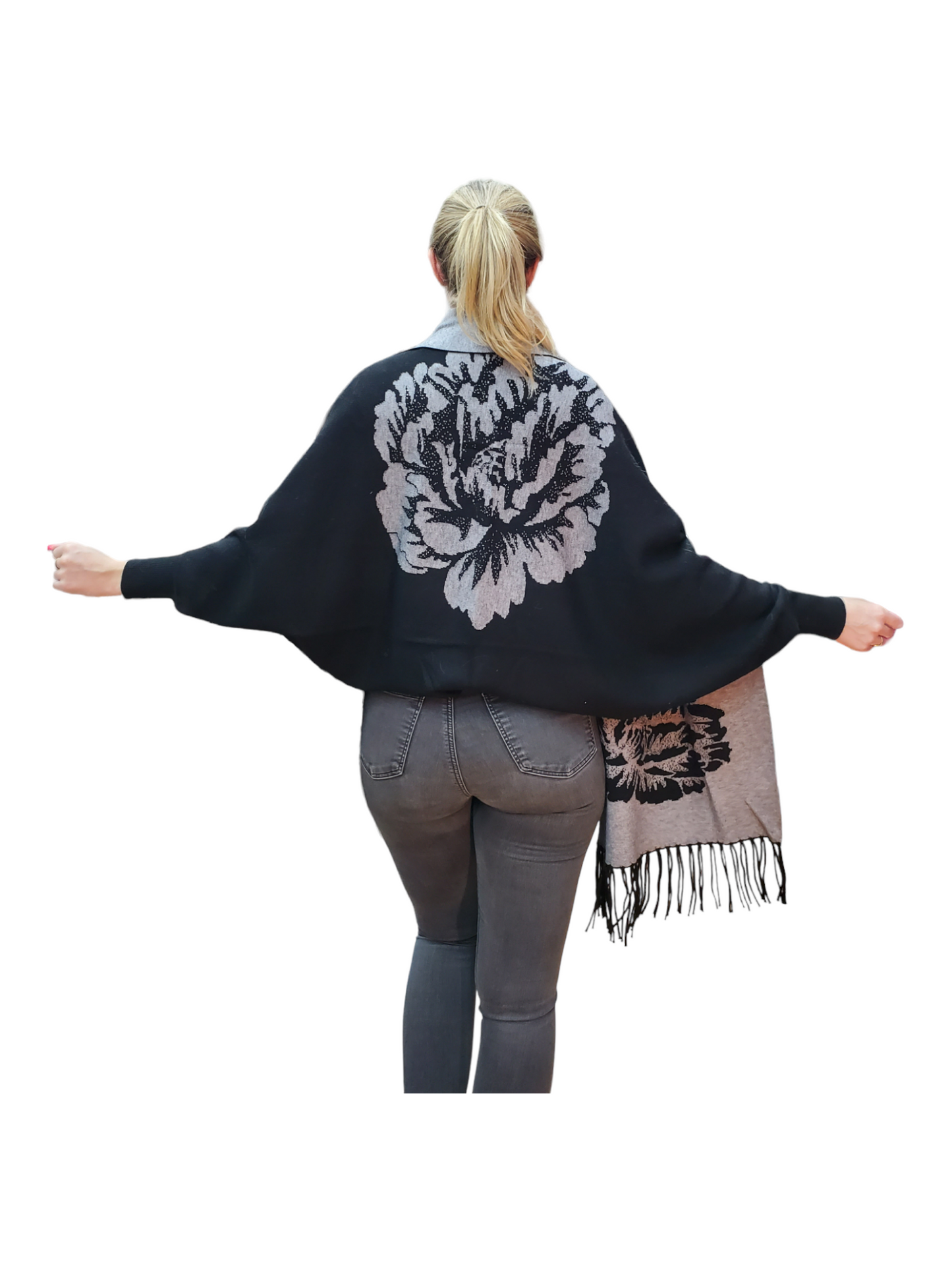 Shawl Style TNX43 Black Gray
