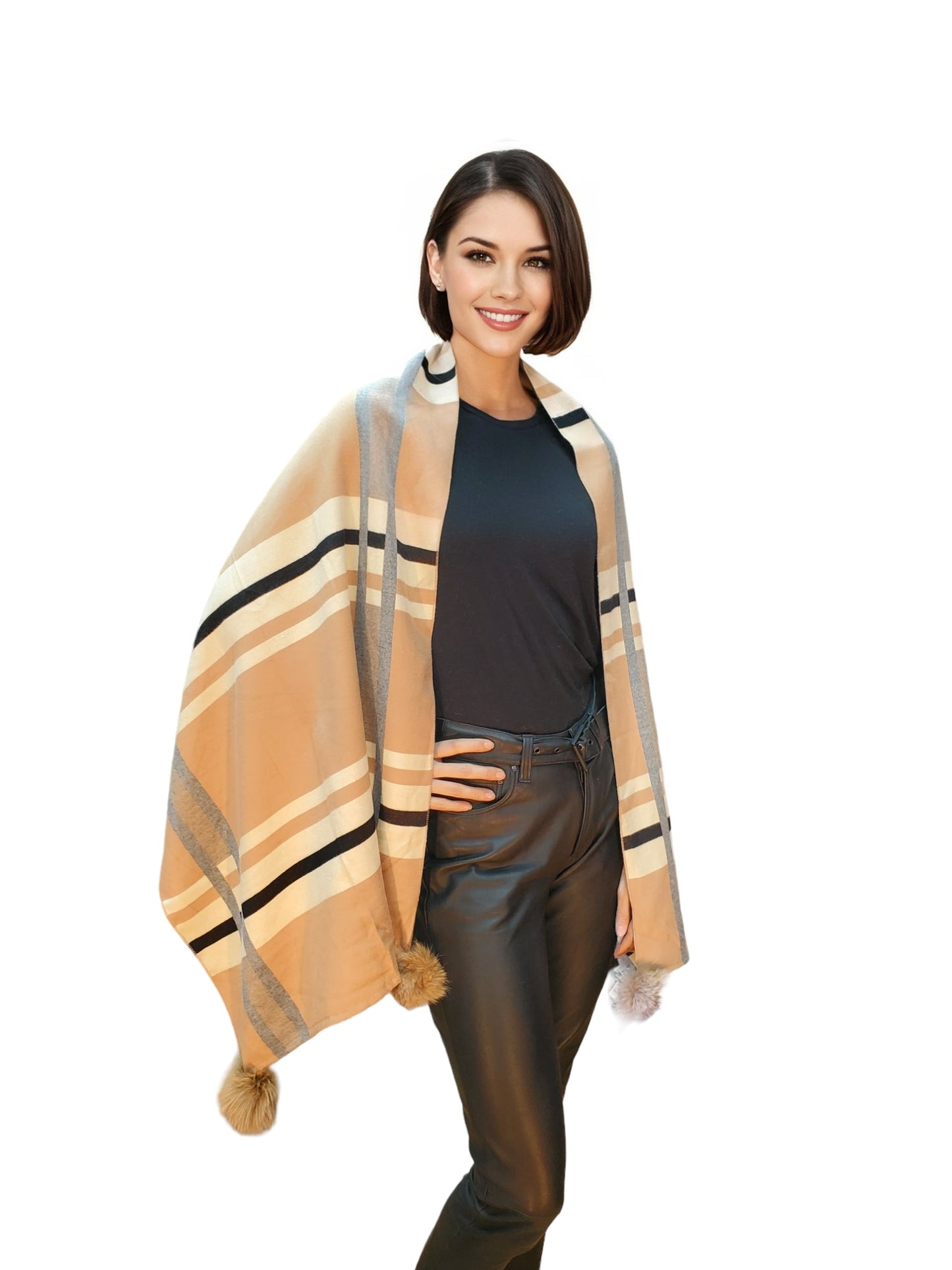 Shawl Style TNY267 Camel