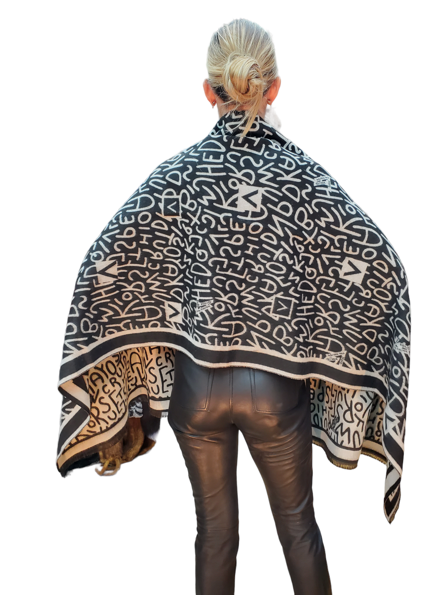 Shawl Style WJ202008 Black White