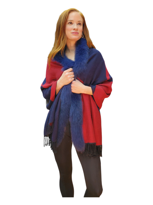 Shawl Style XJ Red Blue
